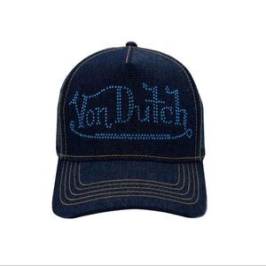 Von Dutch | Navy Stone Denim Trucker Hat NWTs